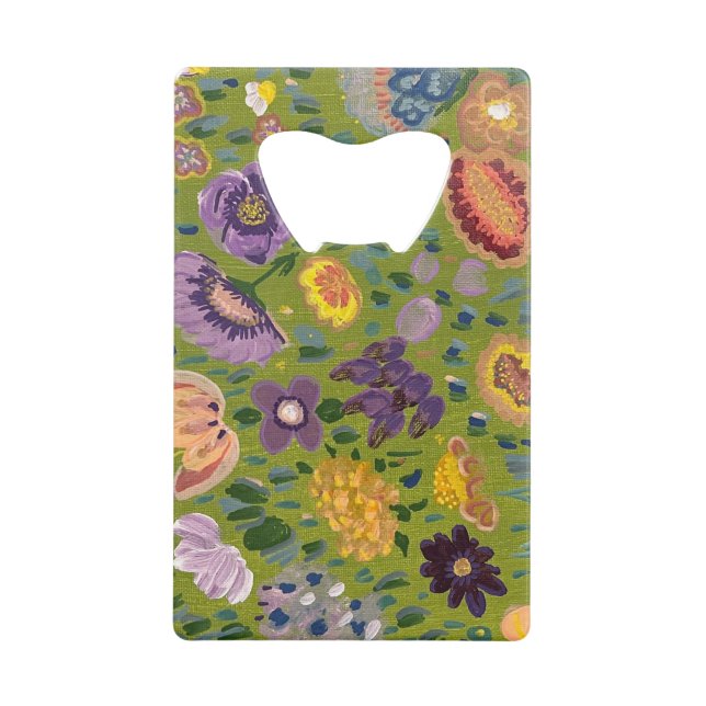 Flores silvestres colores geldbeutel flaschenöffner (Vorderseite)