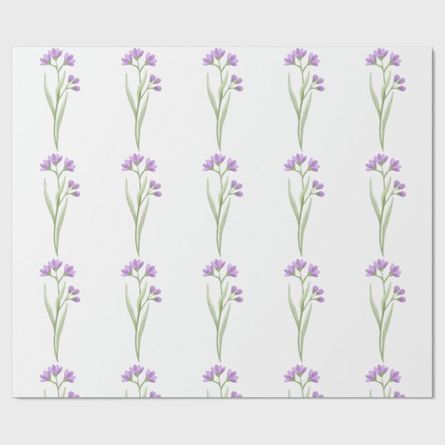 flores violetas delicadas geschenkpapier (Flach)