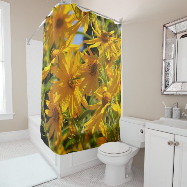 Floresen MI hierbas "Blumen in meinen Unkräutern " Duschvorhang (Beispiel)