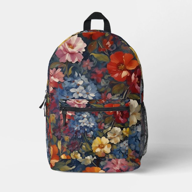 Floret Flicker Bedruckter Rucksack (Vorderseite)