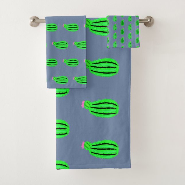 Flori Cacti Towels Badhandtuch Set (Insitu)