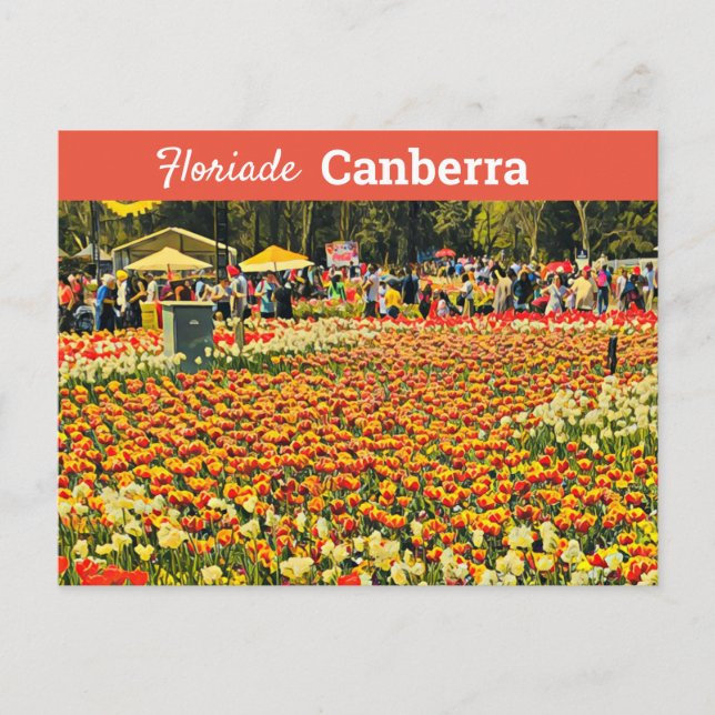 Floriade Canberra Australien Digitale Kunstreise Postkarte (Vorderseite)