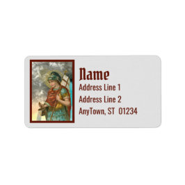 Florian mit Eimer (Rauch; M 019) Adressaufkleber