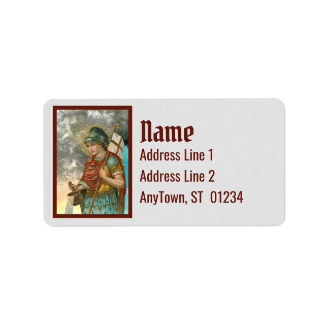 Florian mit Eimer (Rauch; M 019) Adressaufkleber (Vorne)