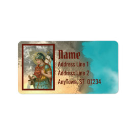 Florian mit Eimer (Rauch; M 019) Adressaufkleber