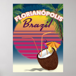 Florianópolis Brasilianisches Reiseplakat Poster