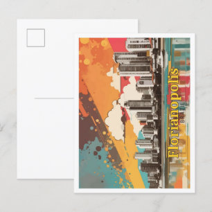 Florianopolis Brasilien Pop-Art-Reiseillustration Postkarte