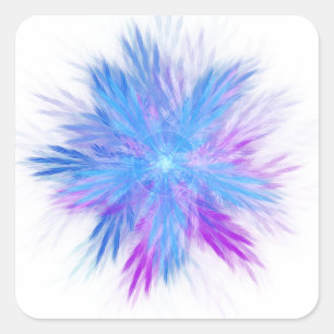 Floribunda-Fraktal Quadratischer Aufkleber