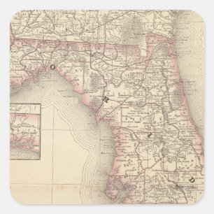 Florida 10 quadratischer aufkleber