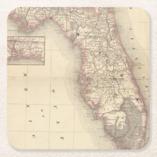 Florida 10 rechteckiger pappuntersetzer