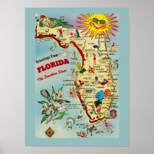Florida 12x16 Poster Print (Vorne)