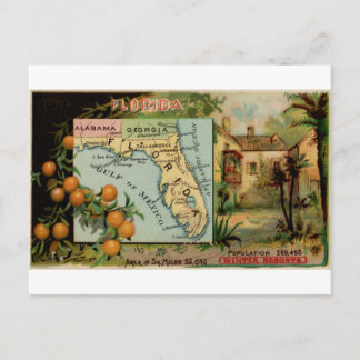 Florida, 1889 Vintage Karte