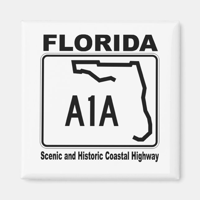 Florida A1A Landschaftlicher und historischer Küst Magnet (Vorne)