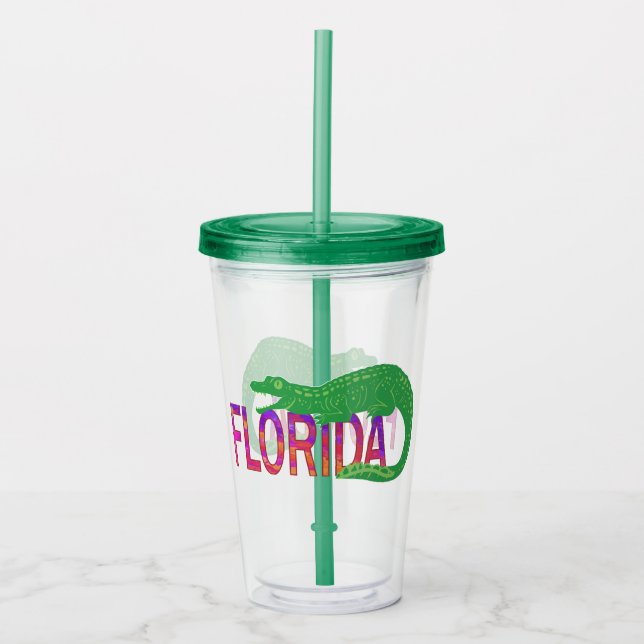Florida Alligator Acryltrinkbecher (Vorderseite)