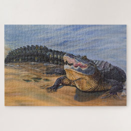 Florida Alligator. Angesicht Puzzle
