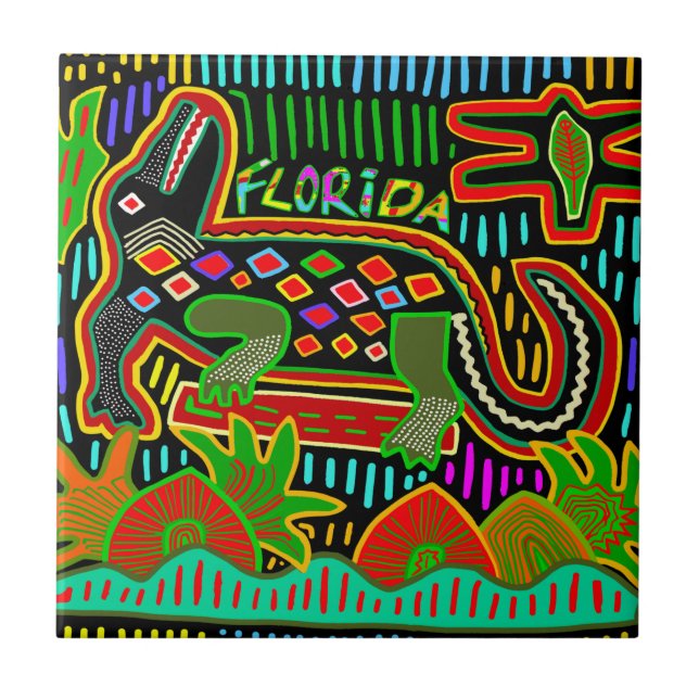 Florida Alligator Fliese (Vorderseite)