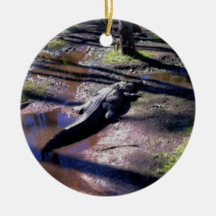 Florida-Alligator Keramik Ornament