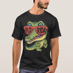 Florida Alligator mit Sonnenbrille T-Shirt