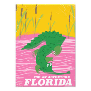 Florida Alligator Reiseplakat Fotodruck