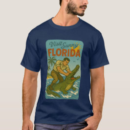 Florida Alligator Wrestling | Funny Retro Coastal T-Shirt