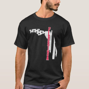 Florida American Flag Map Pride Patriotic 4. J T-Shirt