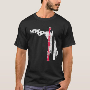 Florida American Flag Map Pride Patriotic 4. J T-Shirt