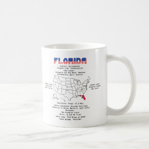 Florida American Staat auf der Karte und nützliche Kaffeetasse