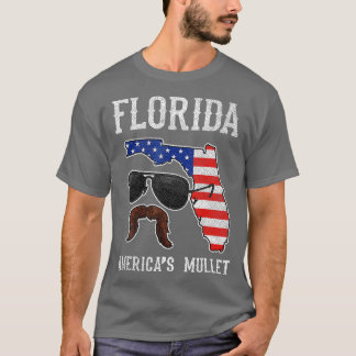 Florida Americas Mullet Funny Patriotic American F T-Shirt