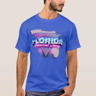 Florida Americas Wang 80er Retro Style Design T-Shirt