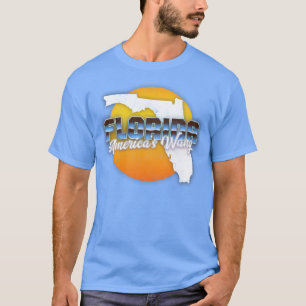 Florida Americas Wang Retro verblasstes Design T-Shirt