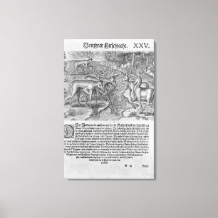 Florida-Amerikanische Ureinwohner Jagd auf Hirsche Leinwanddruck