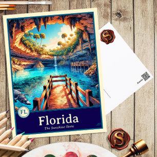 Florida Anime Style Cel Schattenkarte Postkarte