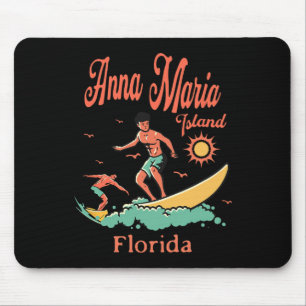 Florida Anna Maria Island Fl Surfer Surfen Fischen Mousepad