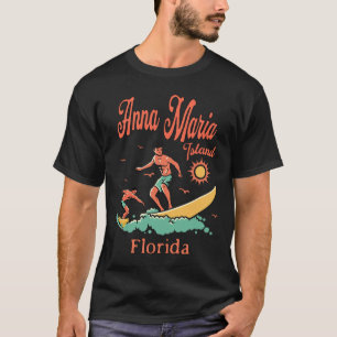 Florida Anna Maria Island Fl Surfer Surfen Fischen T-Shirt