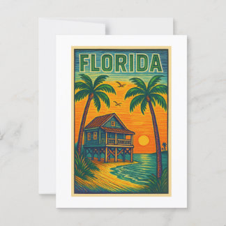 Florida Art Postcard Postkarte