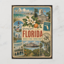 Florida Authentische Vintage-Style-Postkarte Postkarte