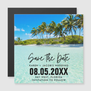Florida Beach Hochzeit in Urlaubsort Save the Date Magnetkarte