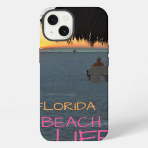 Florida Beach Late Abend mit Man on Bench iPhone 13 Hülle