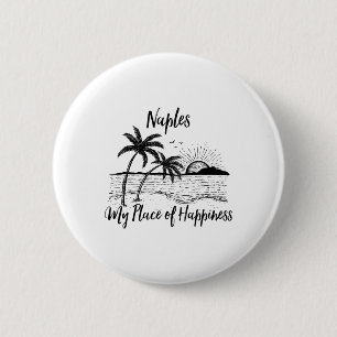 Florida Beach mein Ort des Glücks - Neapel Button