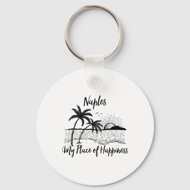 Florida Beach mein Ort des Glücks - Neapel Schlüsselanhänger (Vorderseite)
