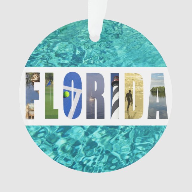 Florida Beach Ocean Reisen Fotos Weihnachten Ornament (Vorderseite)