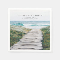 Florida Beach Personalisiert Wedding Napkins
