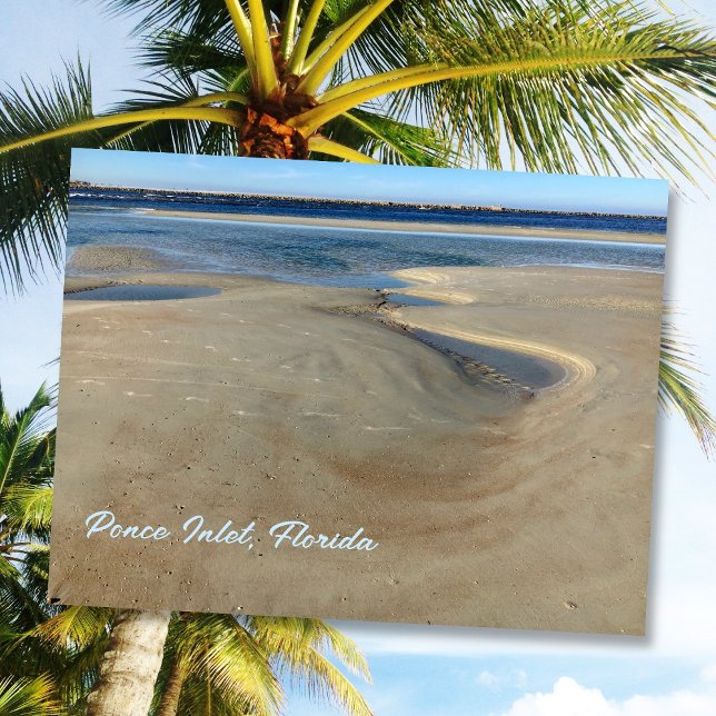 Florida Beach Ponce Inlet Wasserstraßenfotografie Postkarte (Von Creator hochgeladen)