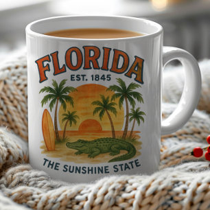 Florida Beach Sunset Alligator Est. 1845 Kaffeetasse