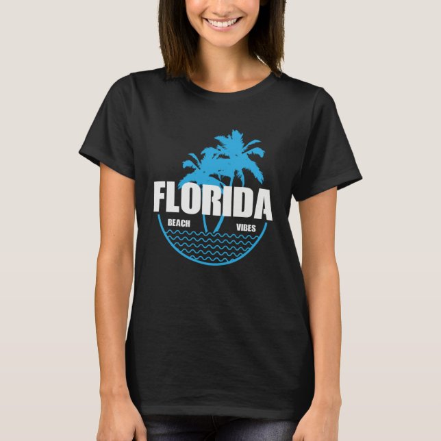 Florida Beach Vibes USA America T-Shirt (Vorderseite)