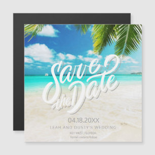 Florida Beach Wedding Save the Date Magnete