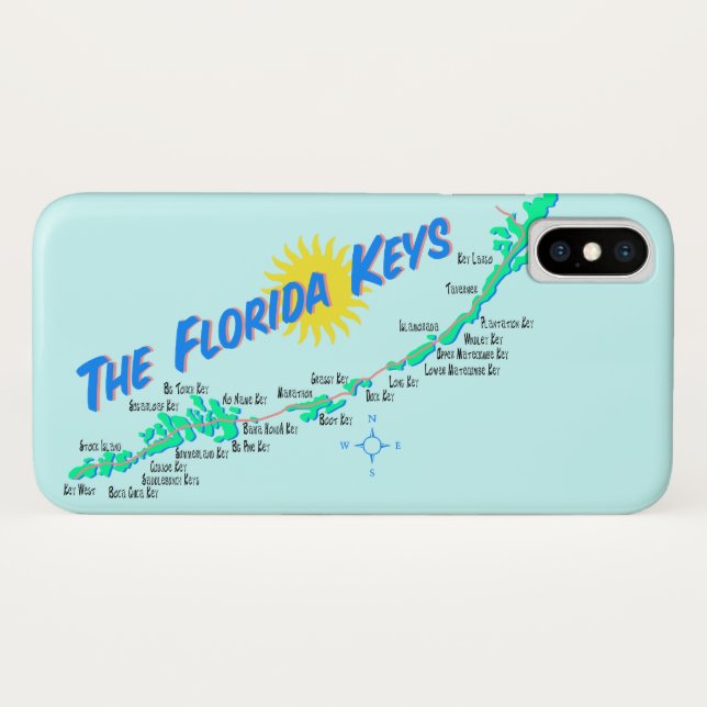 Florida befestigt die Retro Karte Case-Mate iPhone Hülle (Rückseite (Horizontal))