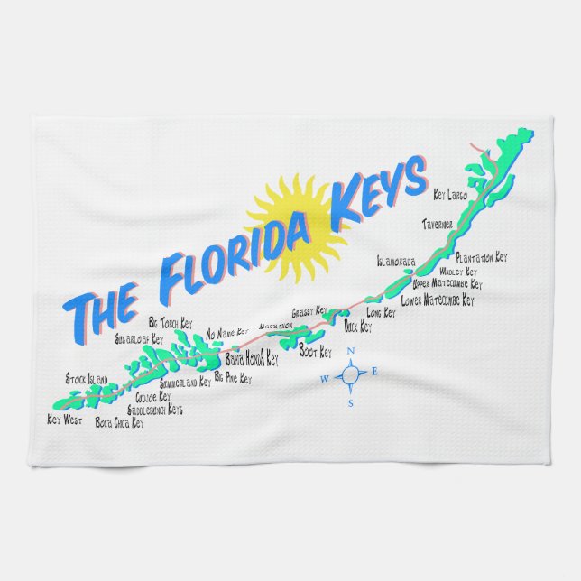 Florida befestigt Karte Handtuch (Horizontal)