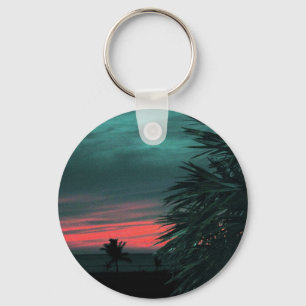 Florida befestigt Sonnenuntergang Schlüsselanhänger