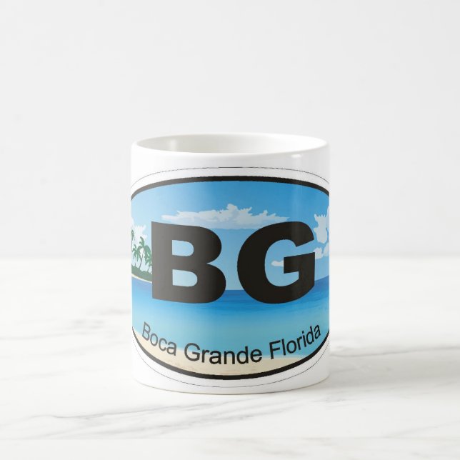  Florida - BG - Boca Grande Emblem Mug Kaffeetasse (Mittel)